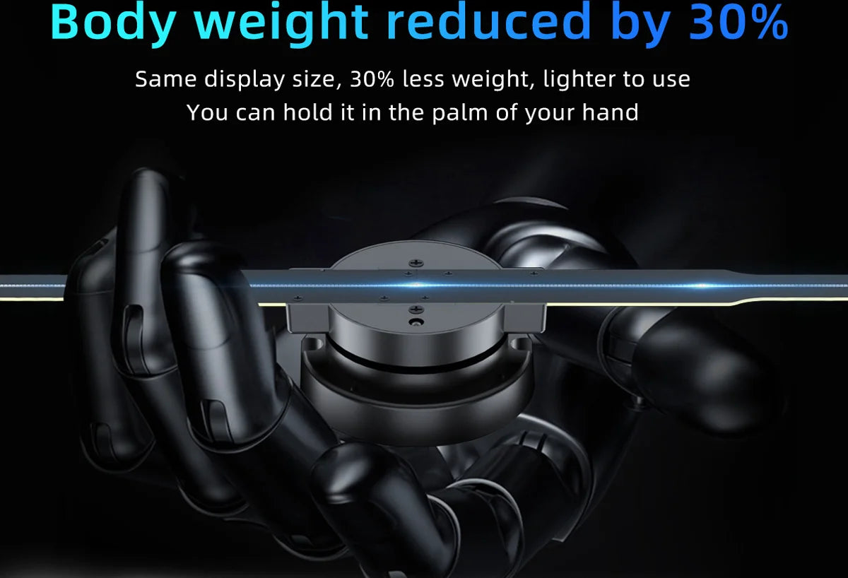 42cm 3D Holographic Fan Projector | WiFi + App Control | DIY Logo & Video | 244 LED Beads | VIGAOT