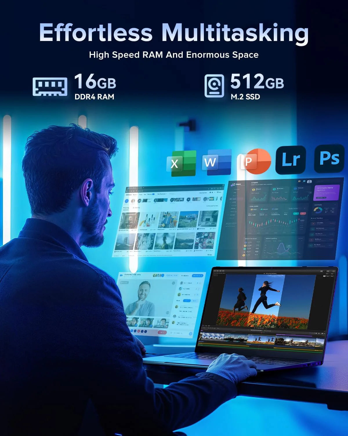 ACEKAMAS 15.6" Gaming Laptop intel Core i9 10980HK IPS 1920*1080 Notebook Gamer 16GB RAM 1TB SSD Windows 11 Pro Office Laptop PC