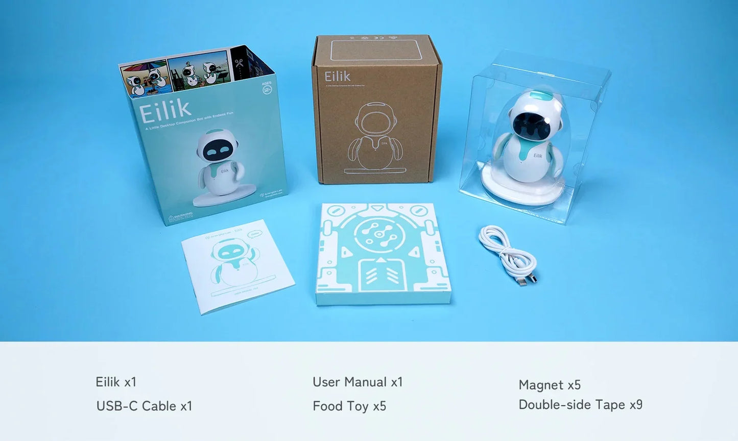 EMO Emoticons Eilik Smart Robot Electronics Automation AI Desktop Pet Intelligence Touch Interactive Mode Multi Functional Robot