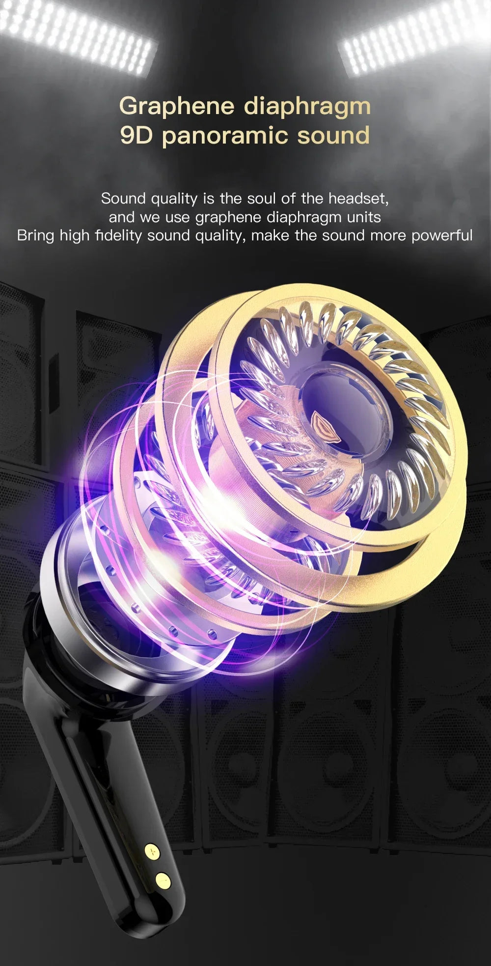 AI Translation Headphones 144 Languages Real Time Translator 50H Playtime LED Full Color Touch Screen ENC Noise Cancelling Mic